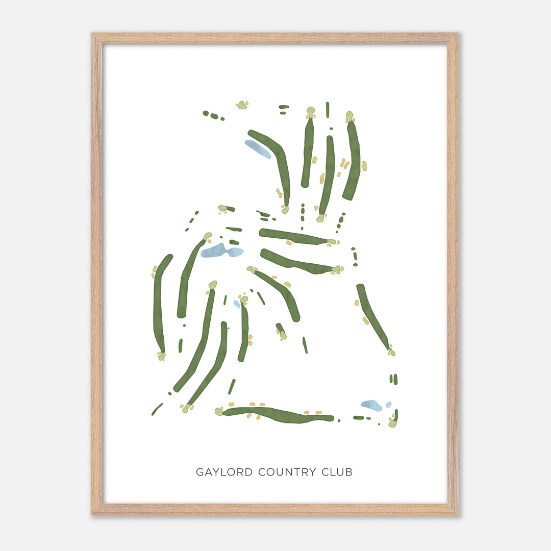 Print of Gaylord Country Club Modern Map