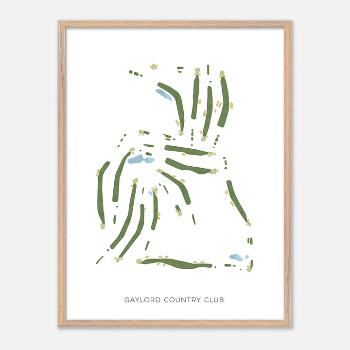 Print of Gaylord Country Club Modern Map