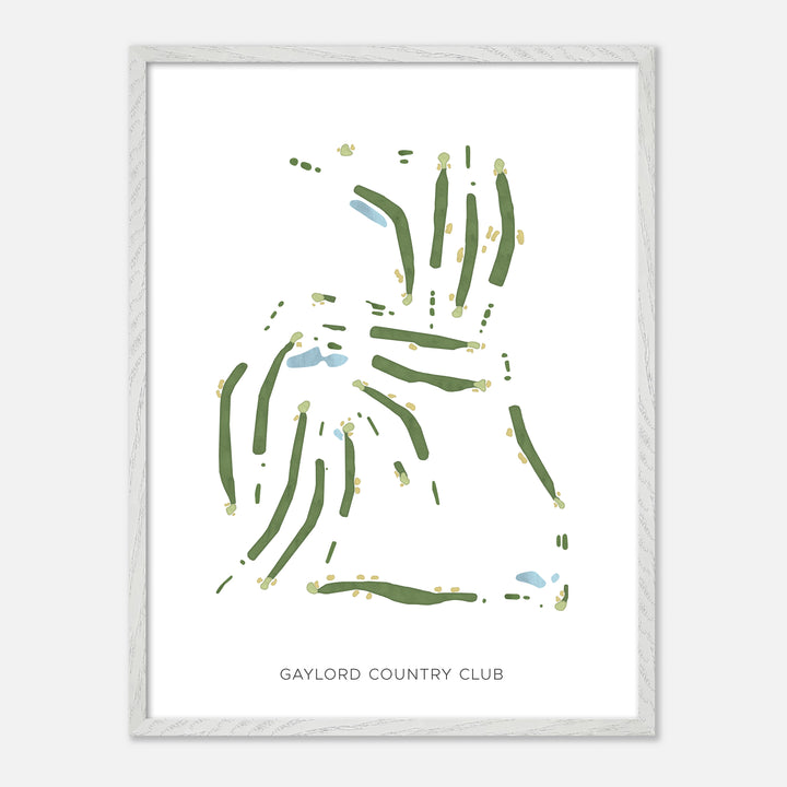 Print of Gaylord Country Club Modern Map