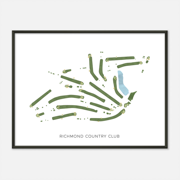 Print of Richmond Country Club Modern Map