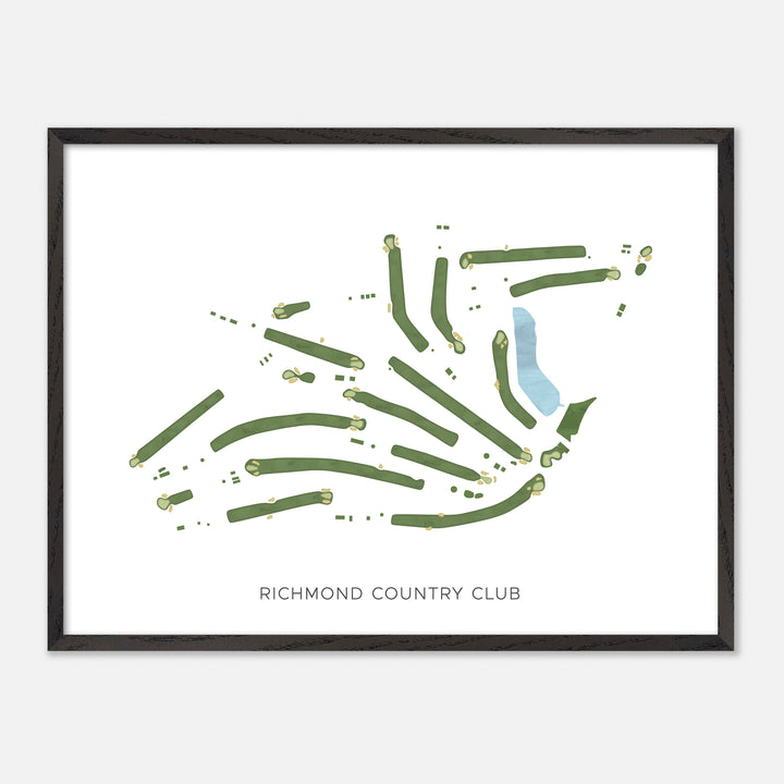 Print of Richmond Country Club Modern Map