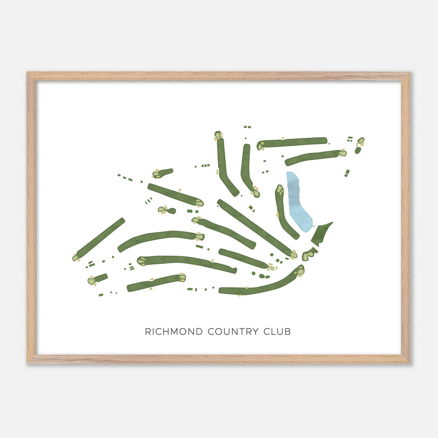 Print of Richmond Country Club Modern Map