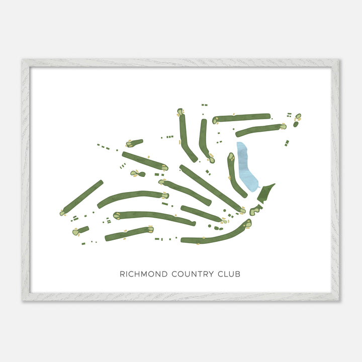 Print of Richmond Country Club Modern Map
