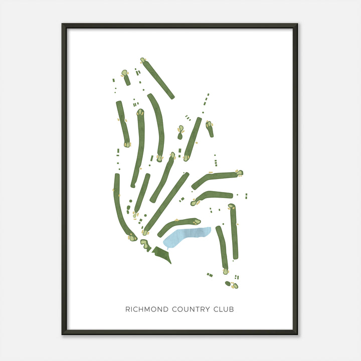 Print of Richmond Country Club Modern Map
