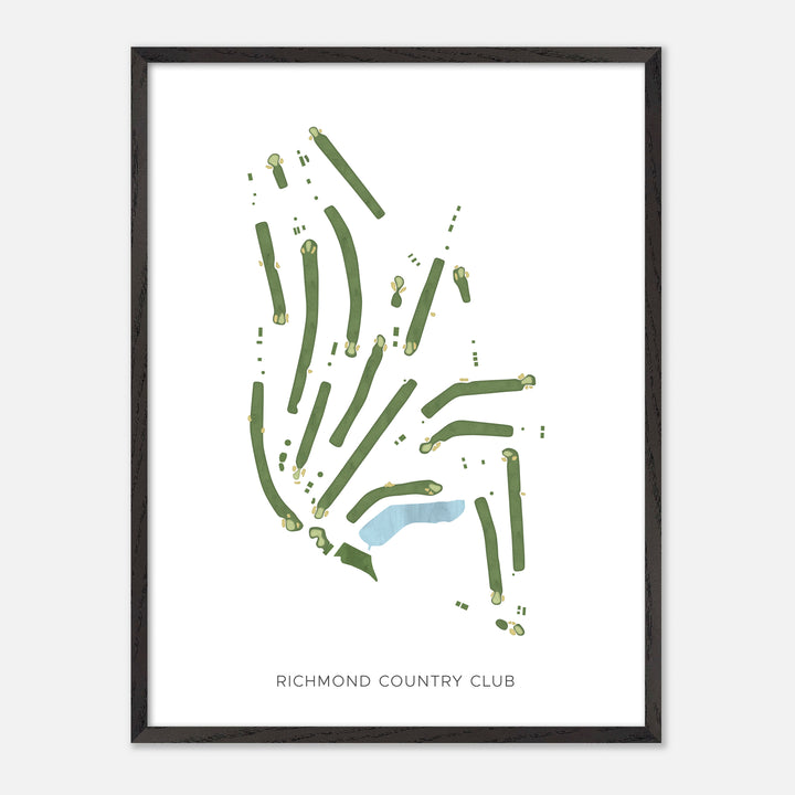 Print of Richmond Country Club Modern Map