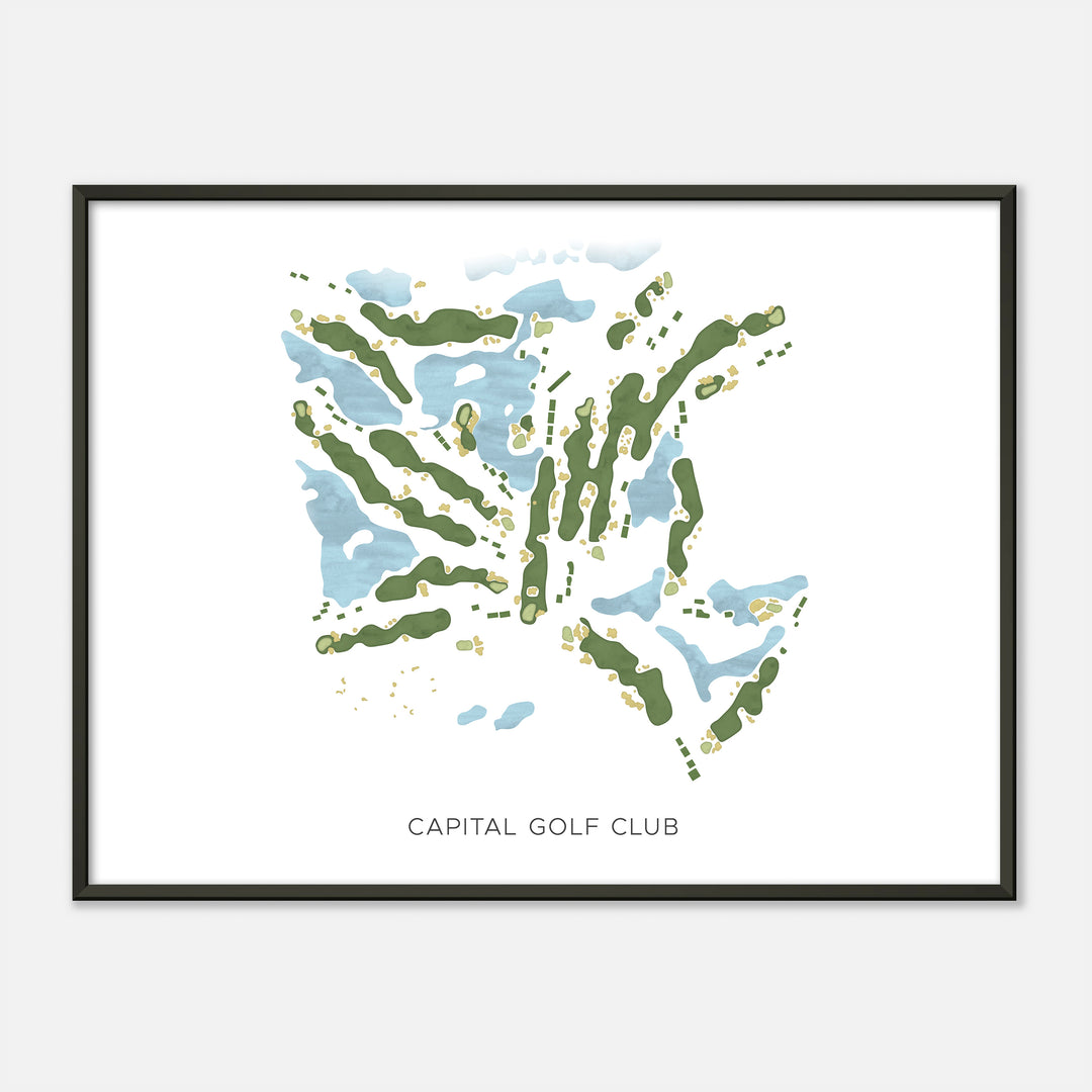 Print of Capital Golf Club Modern Map