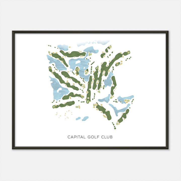 Print of Capital Golf Club Modern Map