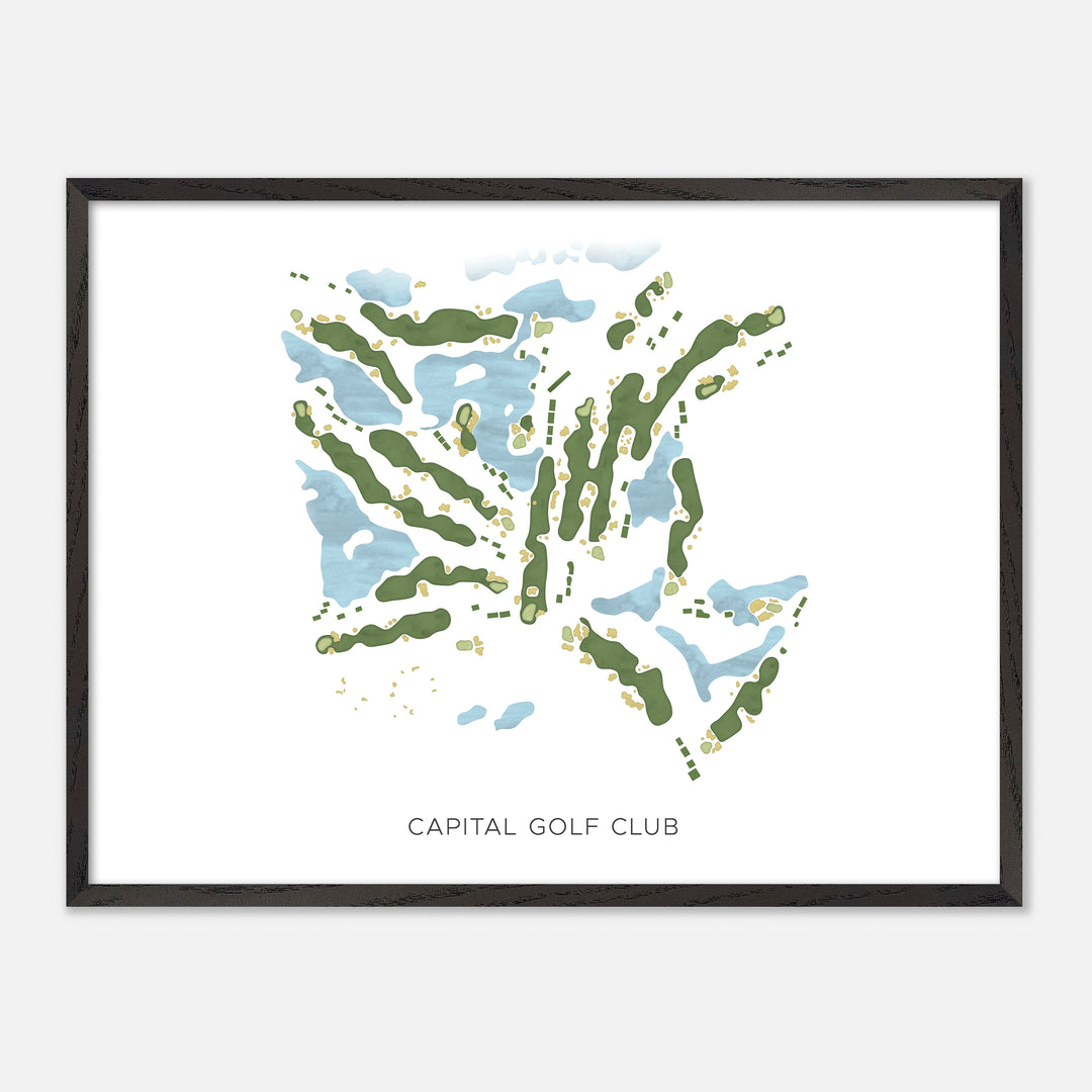 Print of Capital Golf Club Modern Map