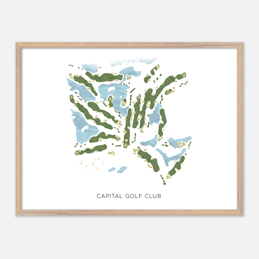 Print of Capital Golf Club Modern Map