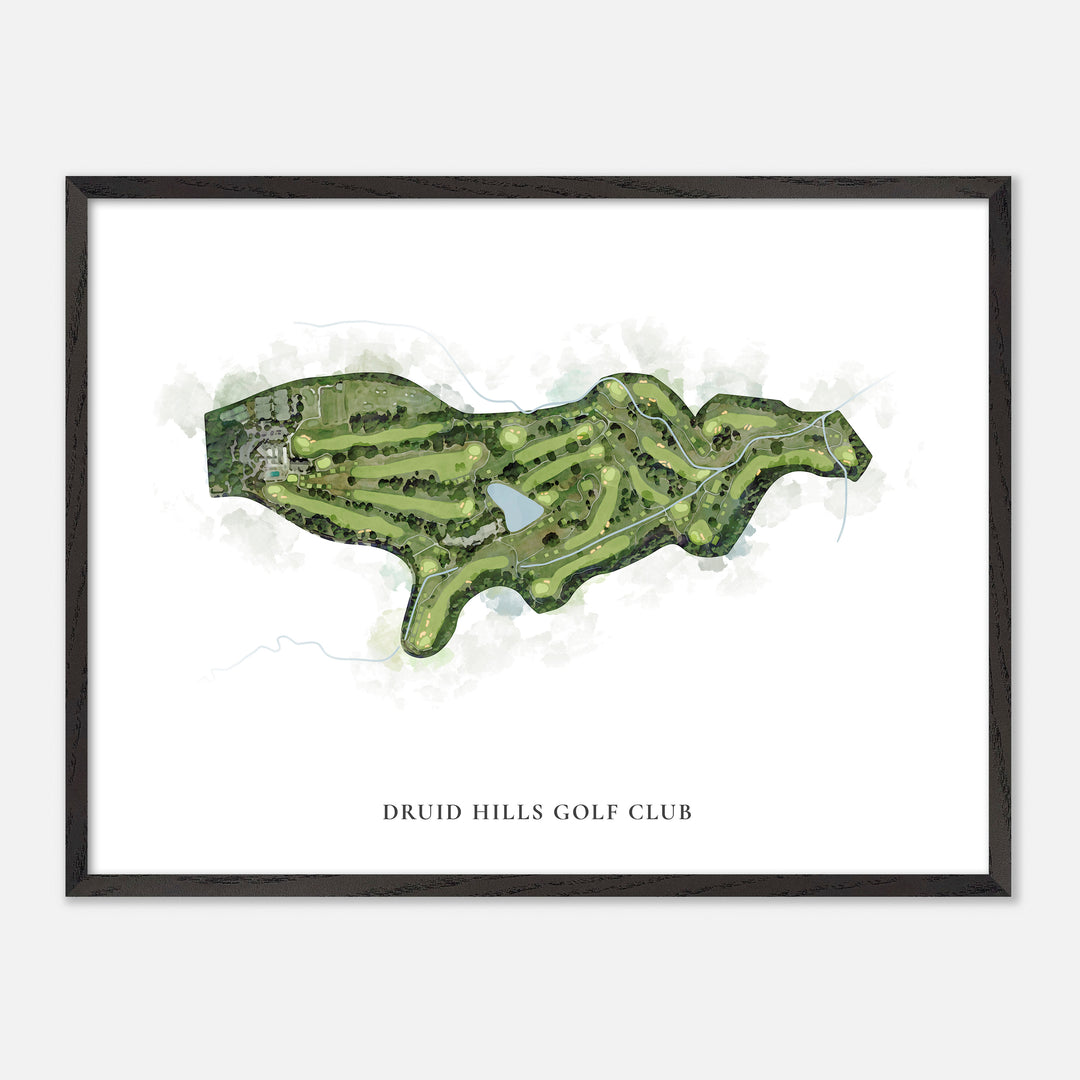 Print of Druid Hills Golf Club Classic Map