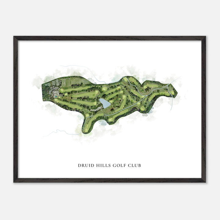 Print of Druid Hills Golf Club Classic Map