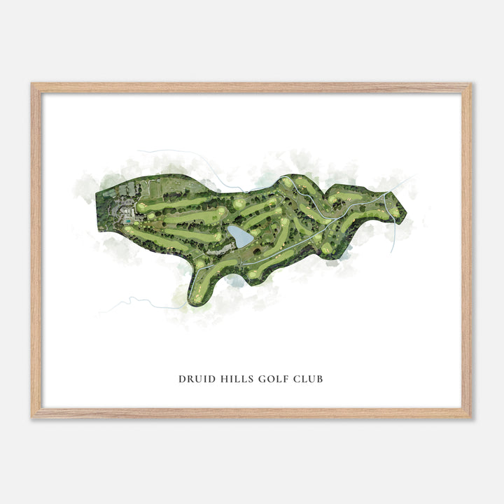 Print of Druid Hills Golf Club Classic Map
