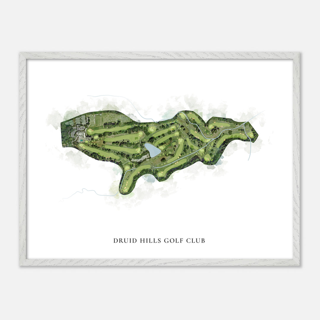 Print of Druid Hills Golf Club Classic Map