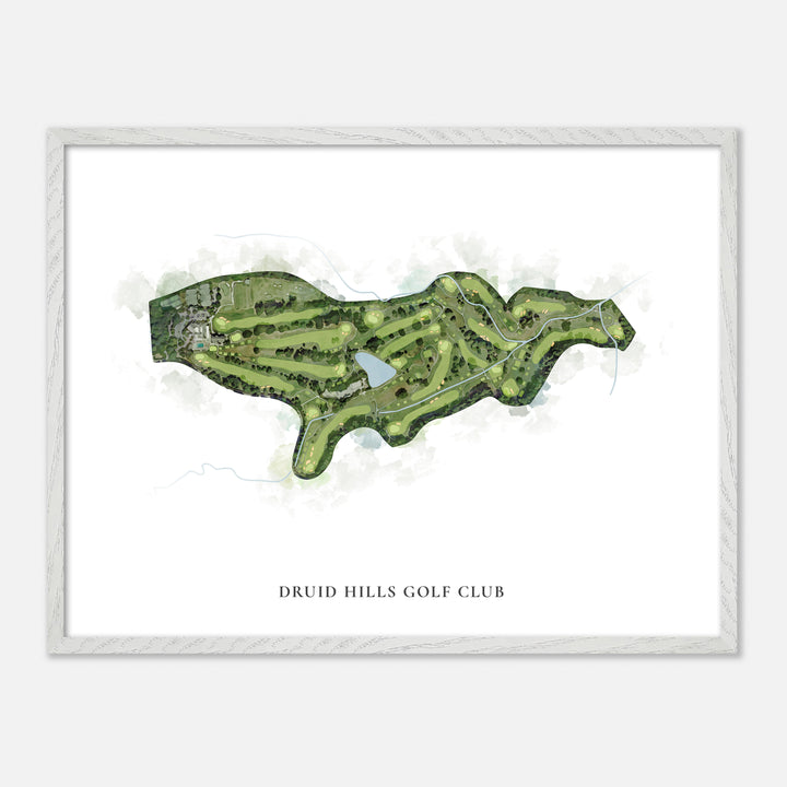 Print of Druid Hills Golf Club Classic Map