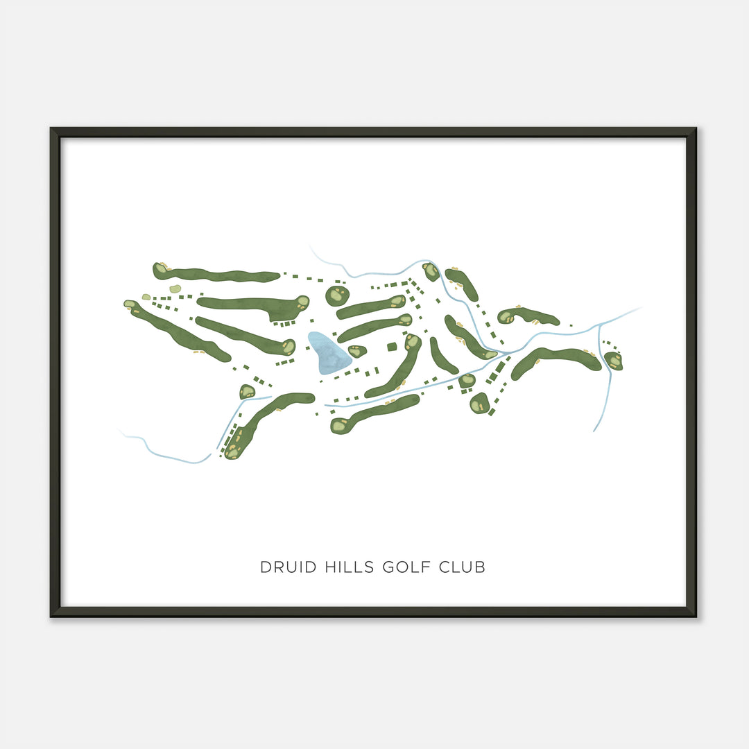 Print of Druid Hills Golf Club Modern Map