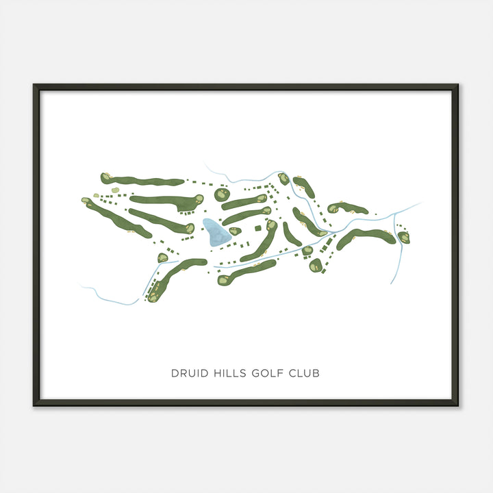 Print of Druid Hills Golf Club Modern Map
