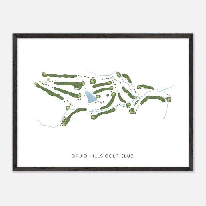 Print of Druid Hills Golf Club Modern Map