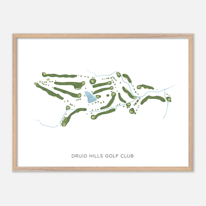Print of Druid Hills Golf Club Modern Map