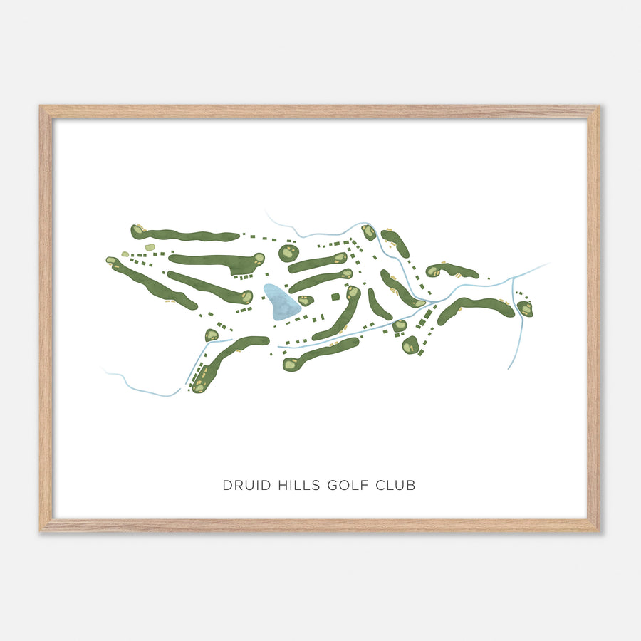Print of Druid Hills Golf Club Modern Map