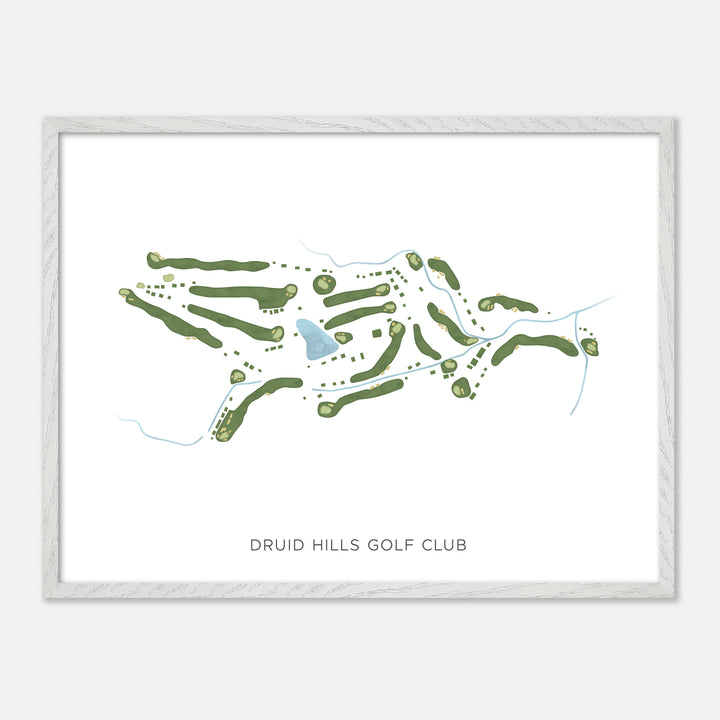 Print of Druid Hills Golf Club Modern Map