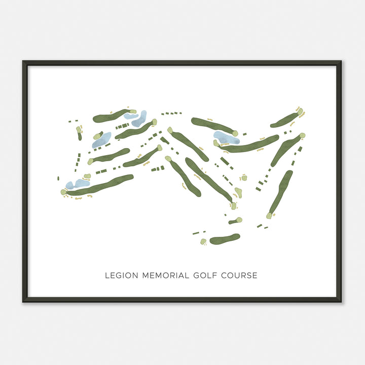 Print of Legion Memorial Golf Course Modern Map