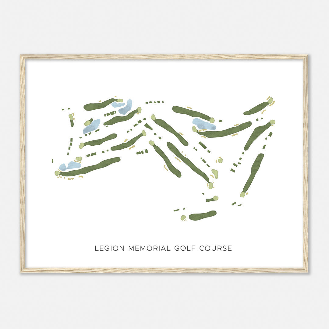 Print of Legion Memorial Golf Course Modern Map