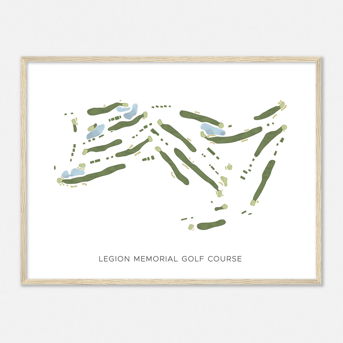 Print of Legion Memorial Golf Course Modern Map