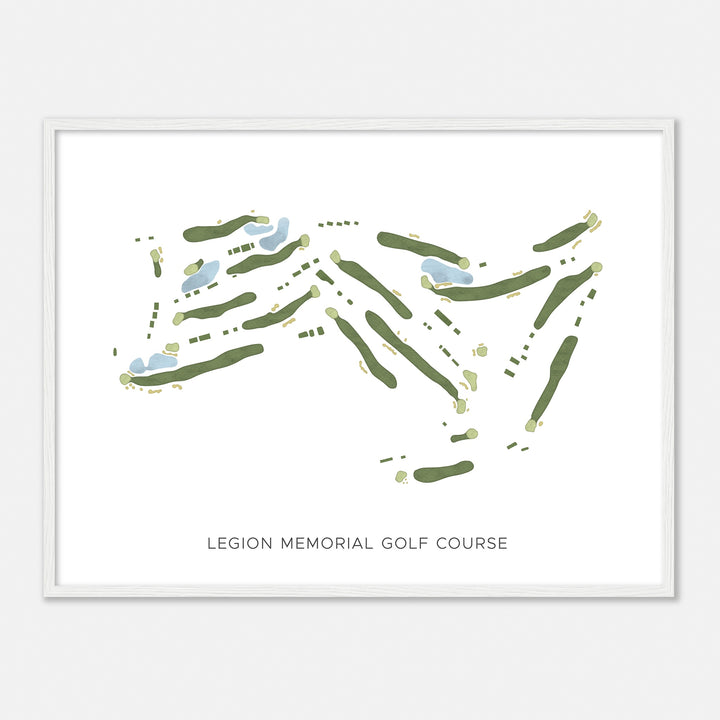 Print of Legion Memorial Golf Course Modern Map