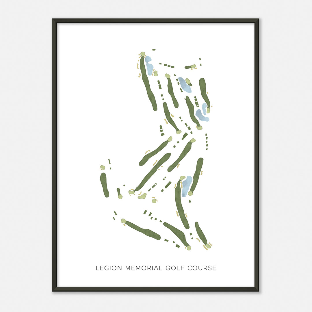 Print of Legion Memorial Golf Course Modern Map