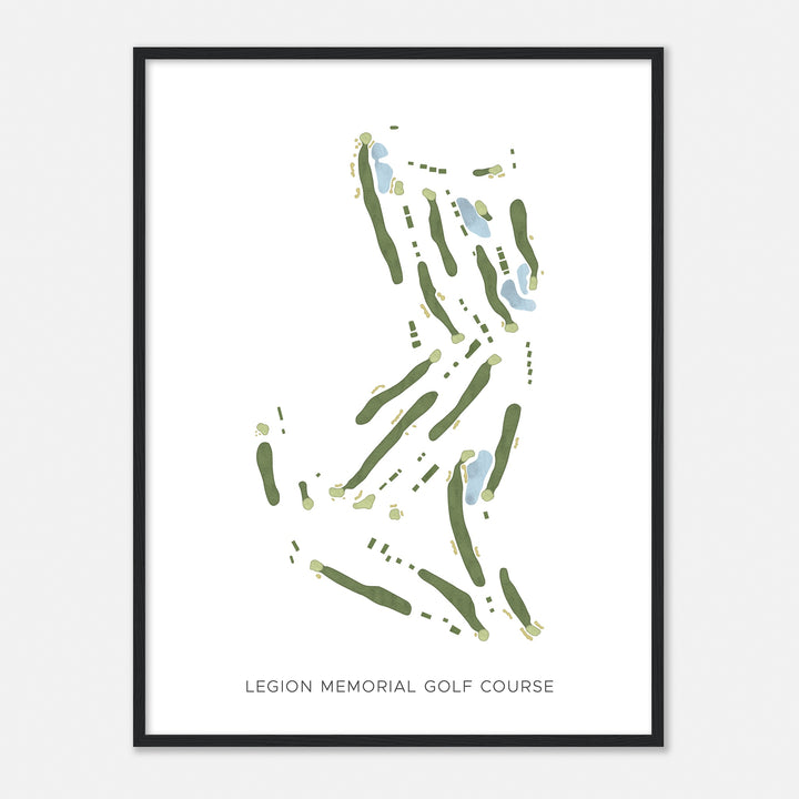 Print of Legion Memorial Golf Course Modern Map