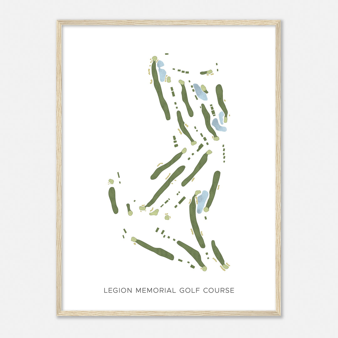 Print of Legion Memorial Golf Course Modern Map