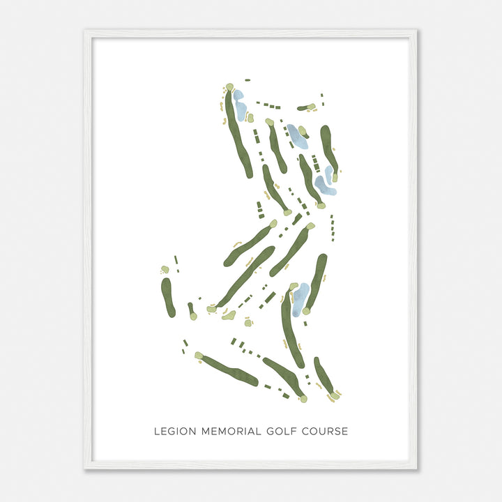 Print of Legion Memorial Golf Course Modern Map