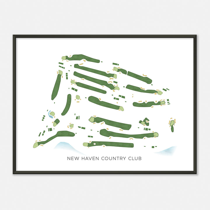 Print of New Haven Country Club Modern Map