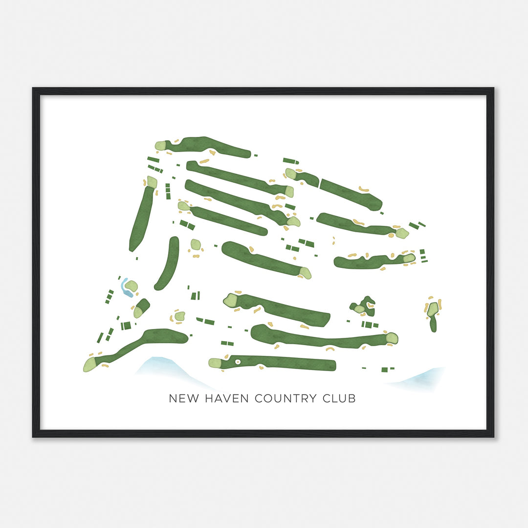 Print of New Haven Country Club Modern Map