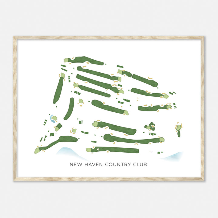 Print of New Haven Country Club Modern Map