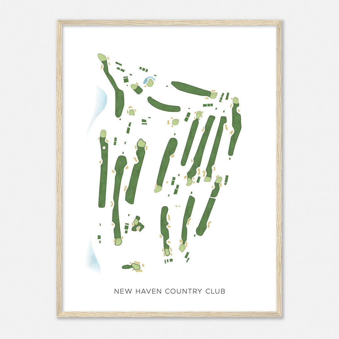 Print of New Haven Country Club Modern Map