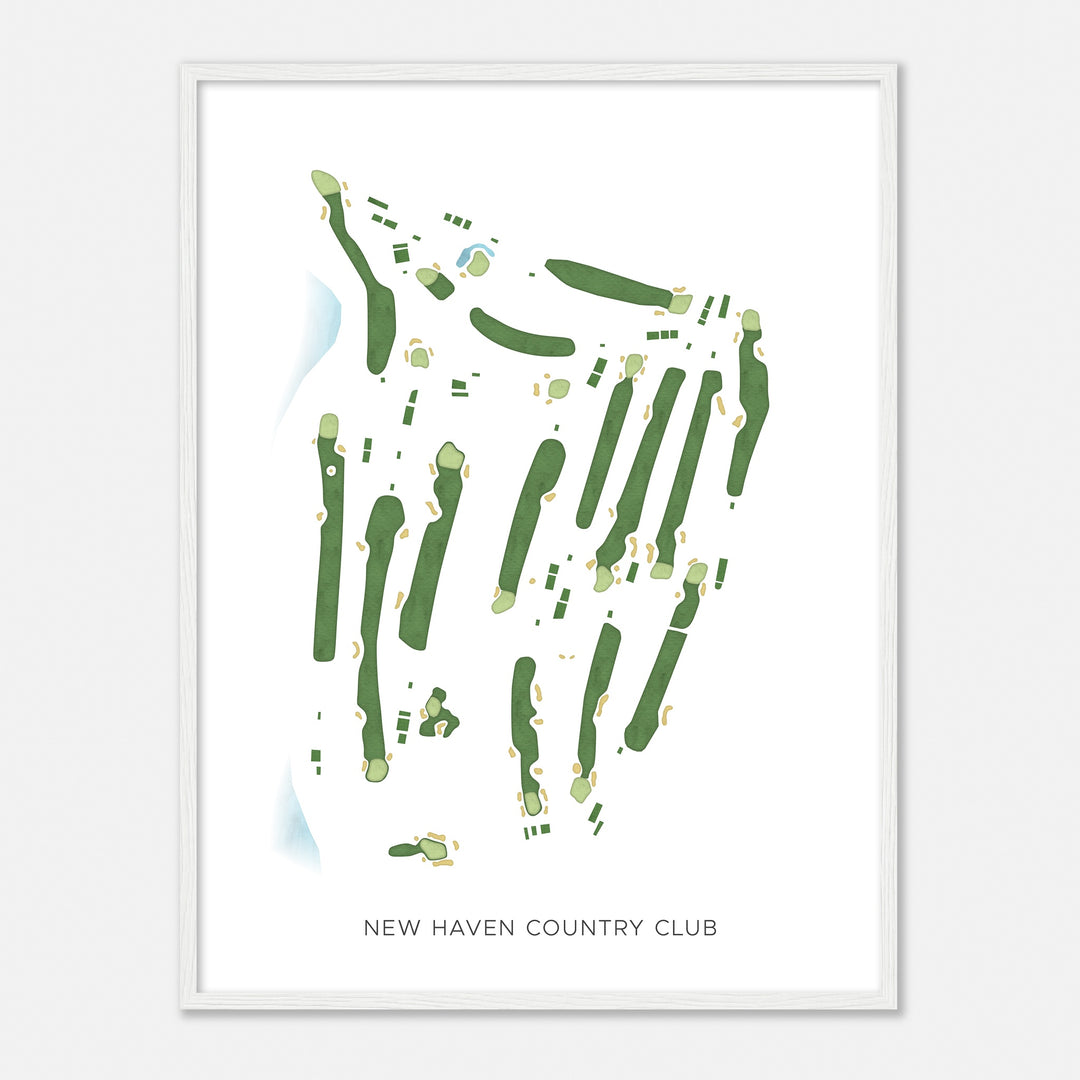 Print of New Haven Country Club Modern Map