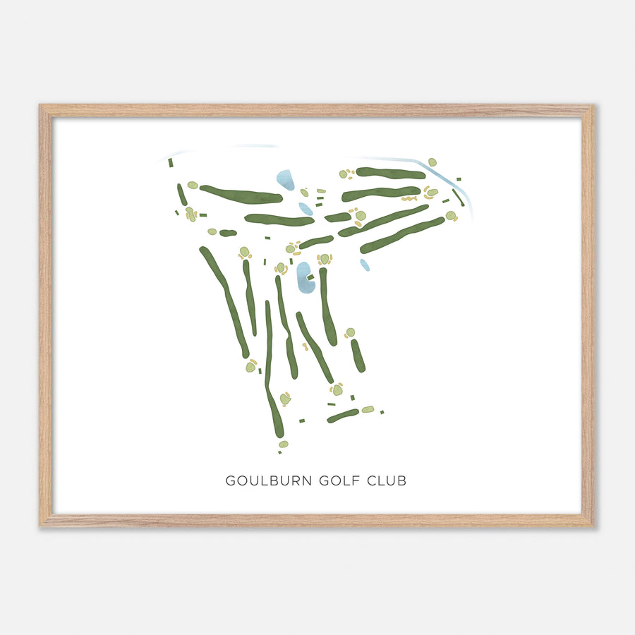 Print of Goulburn Golf Club Modern Map
