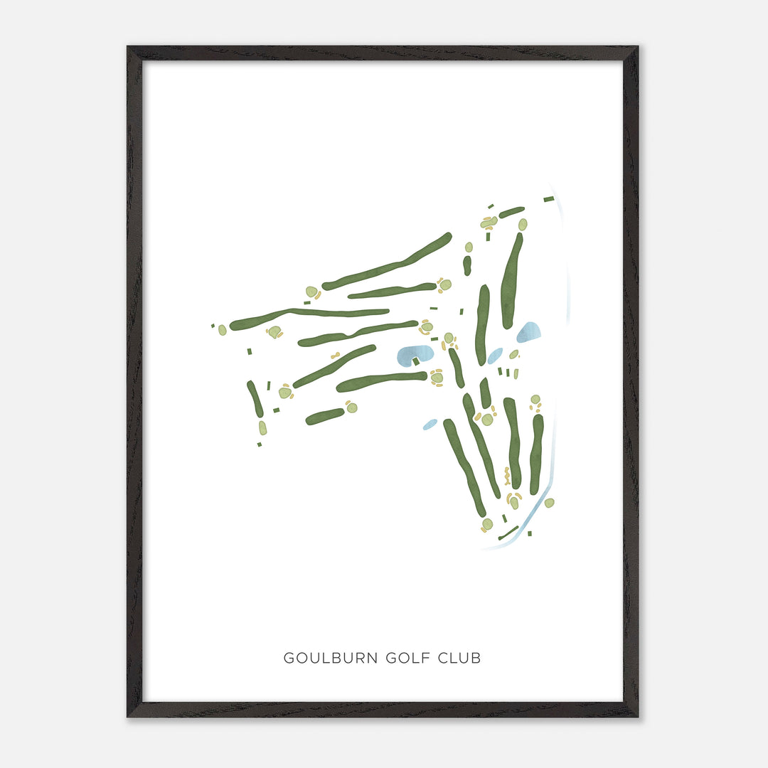 Print of Goulburn Golf Club Modern Map