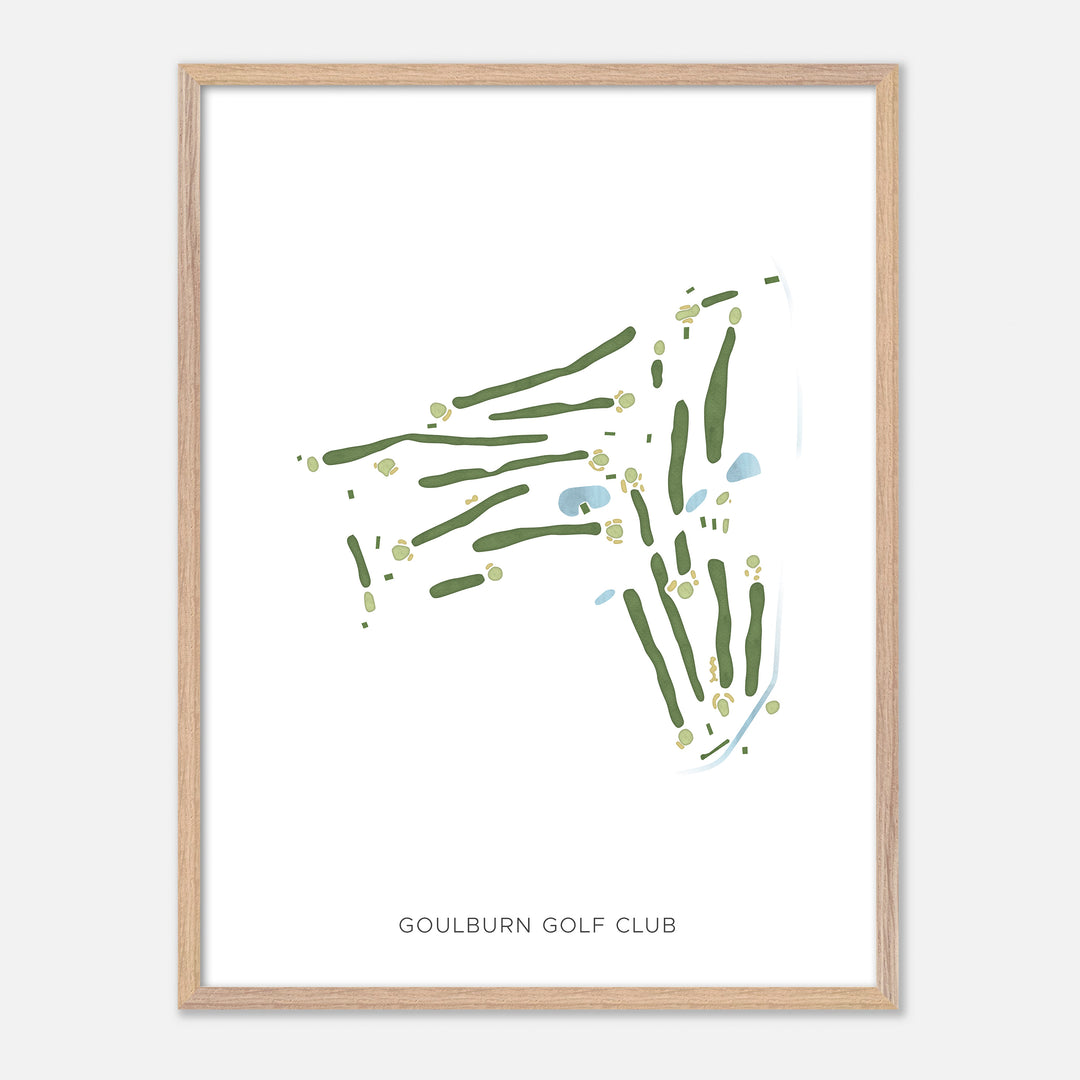 Print of Goulburn Golf Club Modern Map