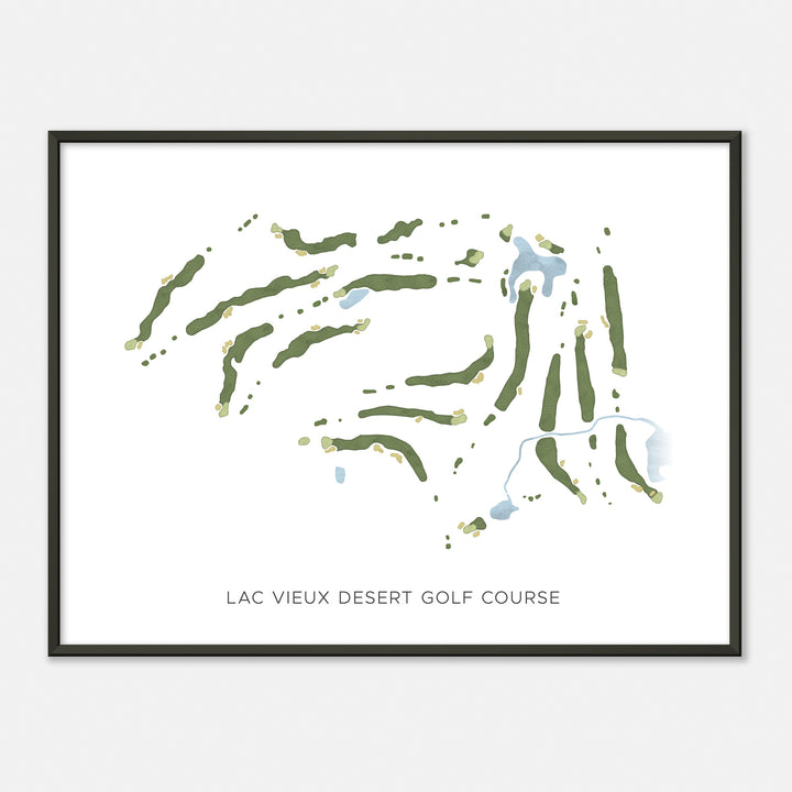 Print of Lac Vieux Desert Golf Course Modern Map