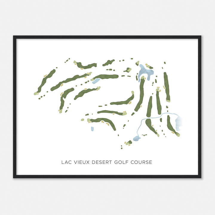 Print of Lac Vieux Desert Golf Course Modern Map