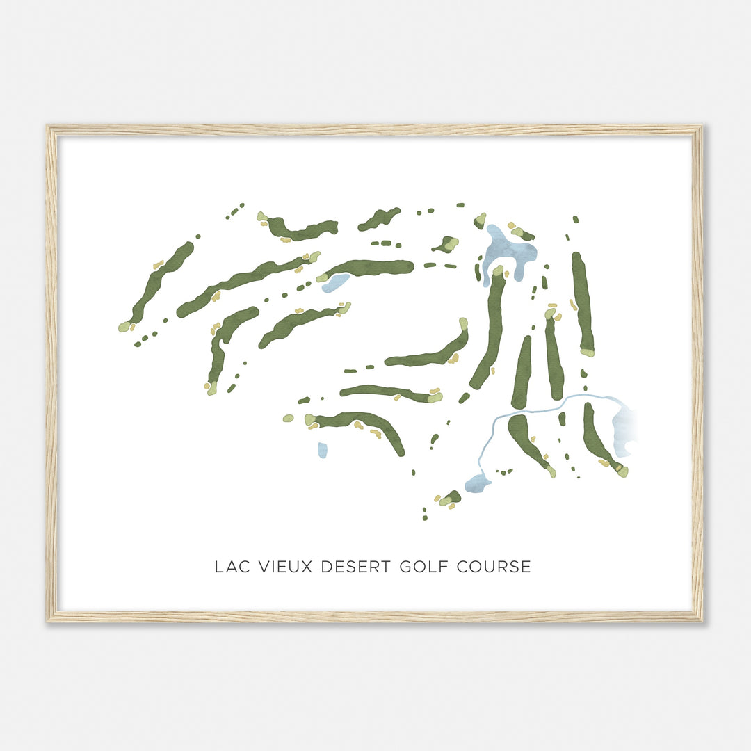 Print of Lac Vieux Desert Golf Course Modern Map