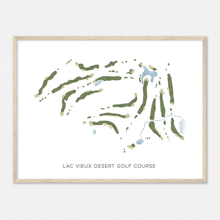 Print of Lac Vieux Desert Golf Course Modern Map