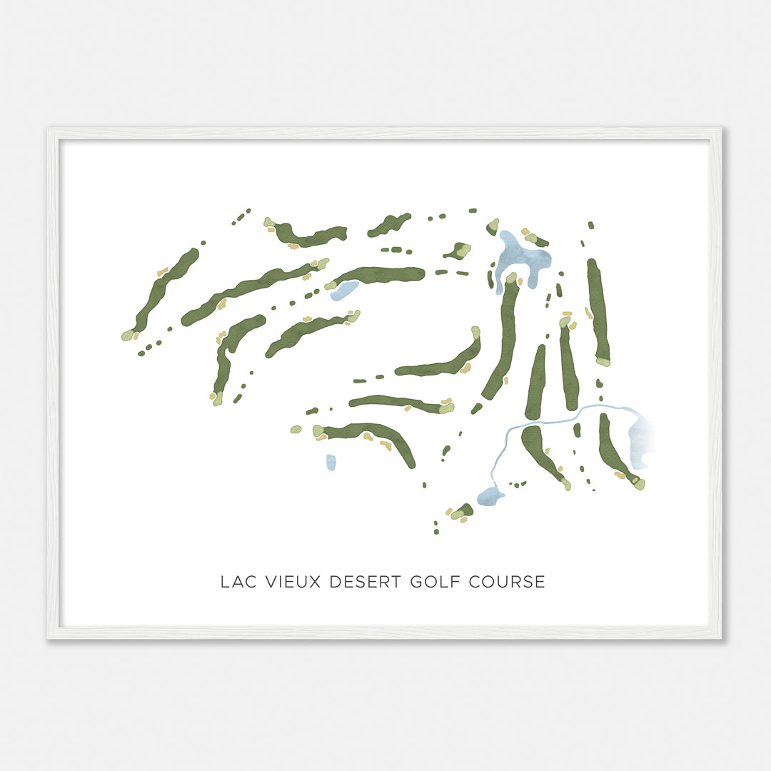 Print of Lac Vieux Desert Golf Course Modern Map