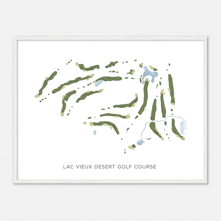 Print of Lac Vieux Desert Golf Course Modern Map