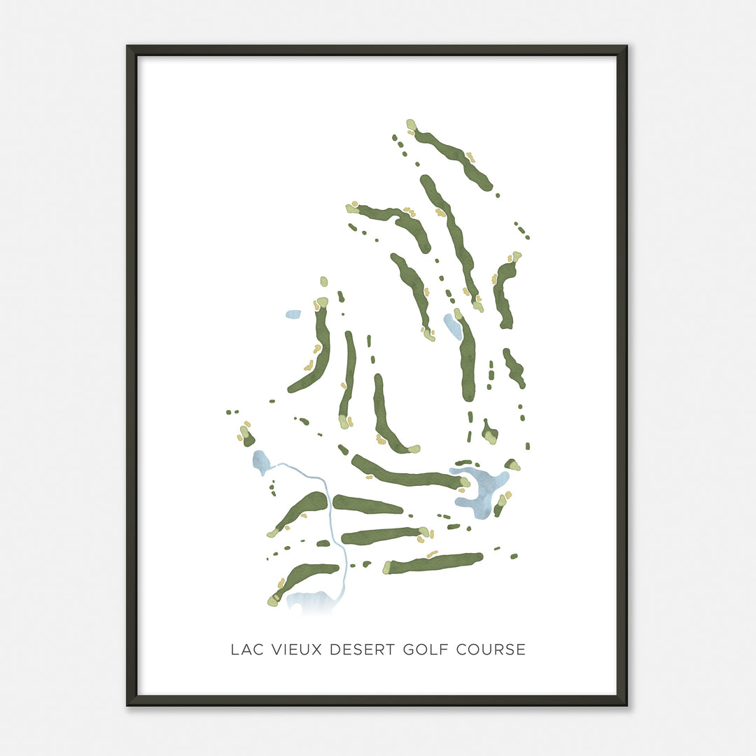 Print of Lac Vieux Desert Golf Course Modern Map