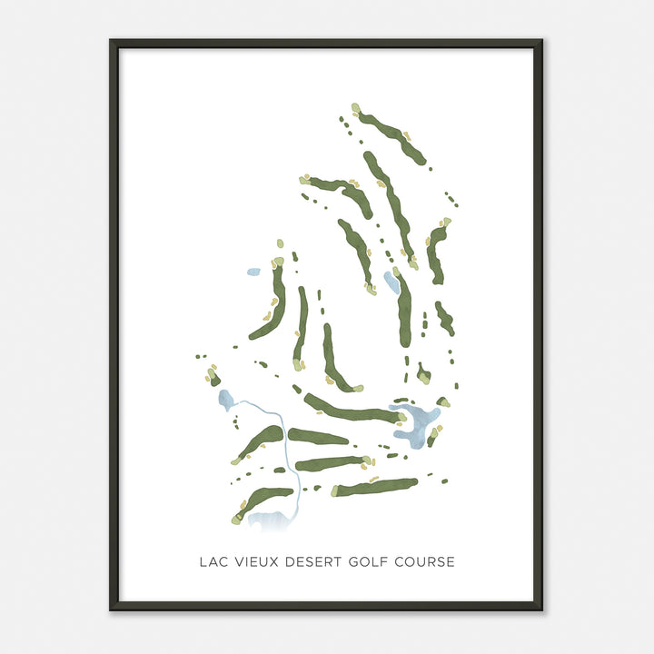 Print of Lac Vieux Desert Golf Course Modern Map