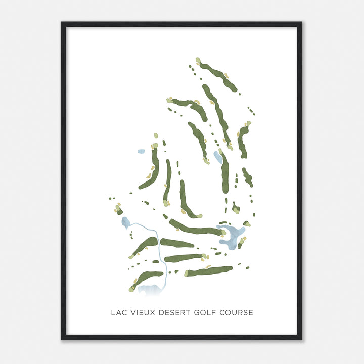 Print of Lac Vieux Desert Golf Course Modern Map