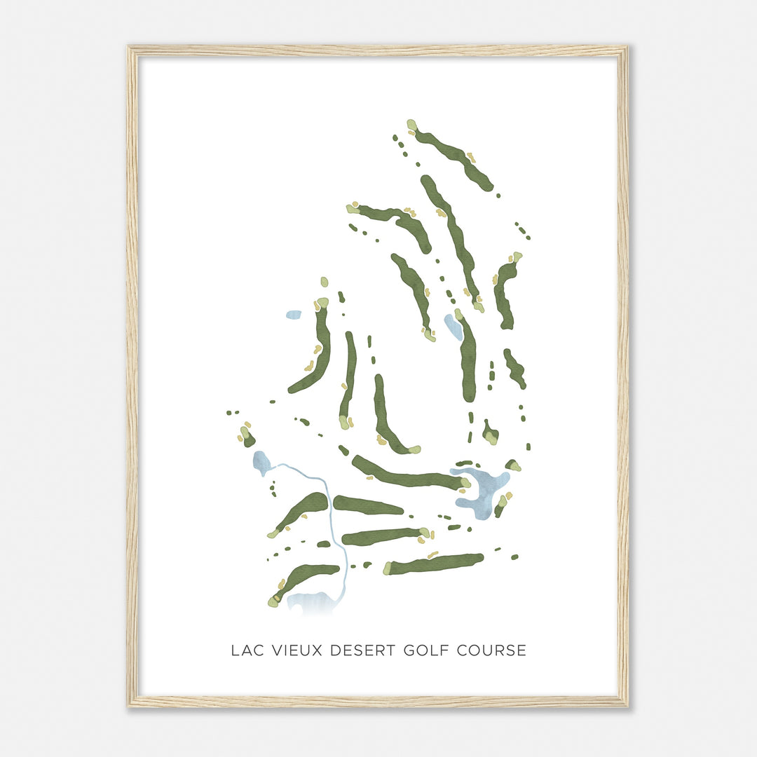 Print of Lac Vieux Desert Golf Course Modern Map